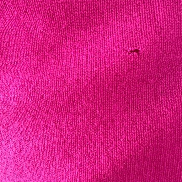 J.Crew Fuchsia 100% Cashmere Sweater XL Vibrant Pink Crewneck - Picture 6 of 11